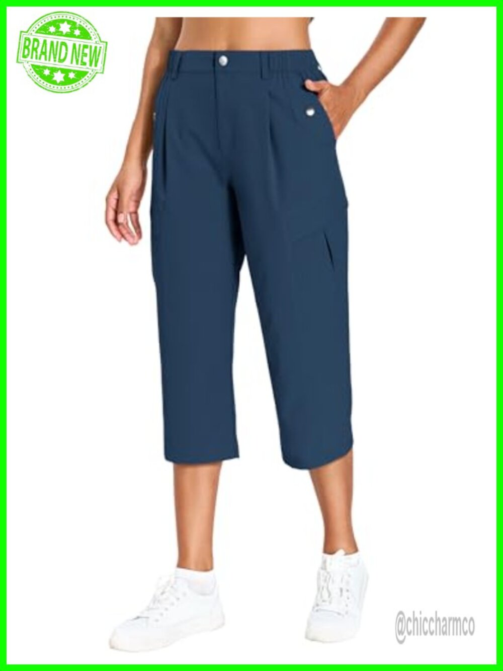 Women's Quick Dry Hiking Cargo Capris Lightweight UPF 50+ Stretch Outdoor